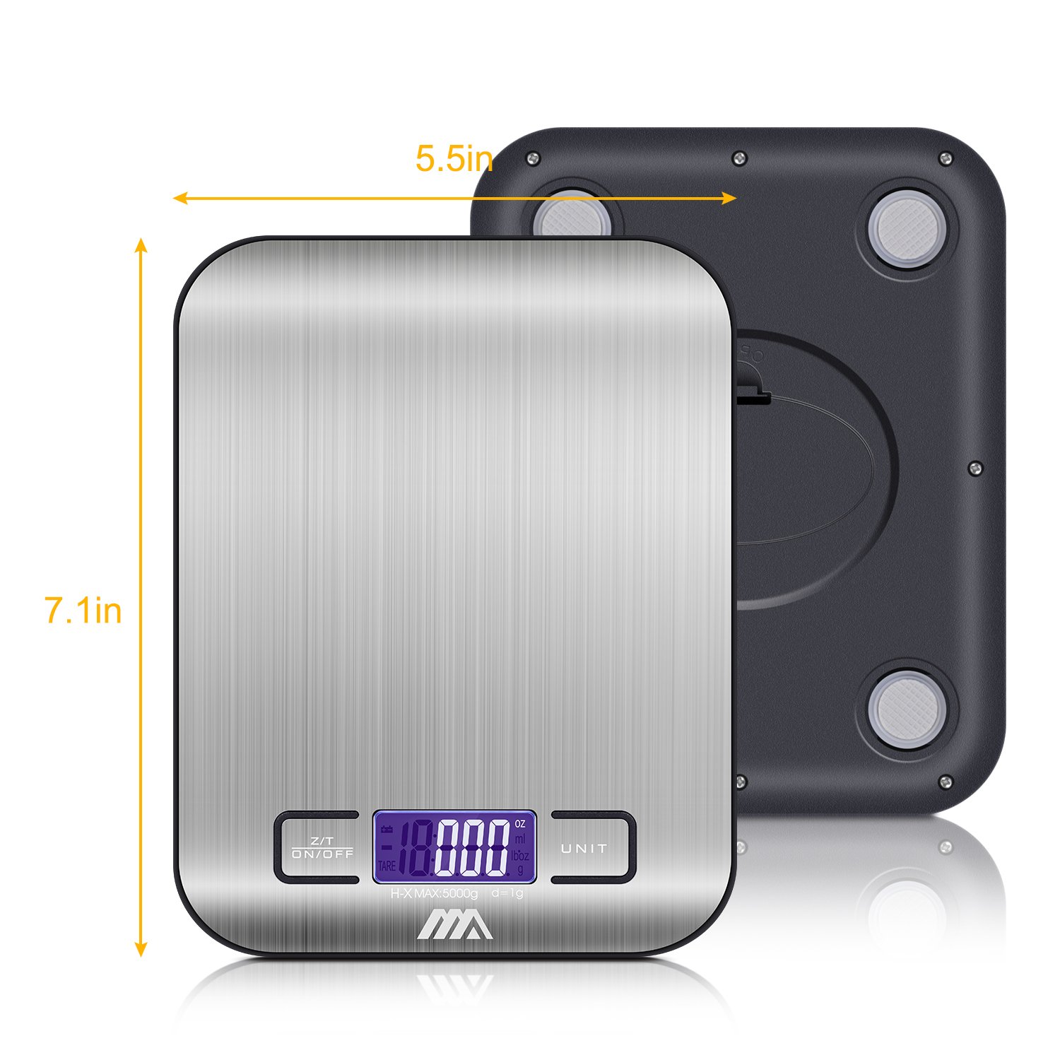 Balance de Cuisine Electronique avec Bol en Inox 5Kg - Tatch, balance de cuisine