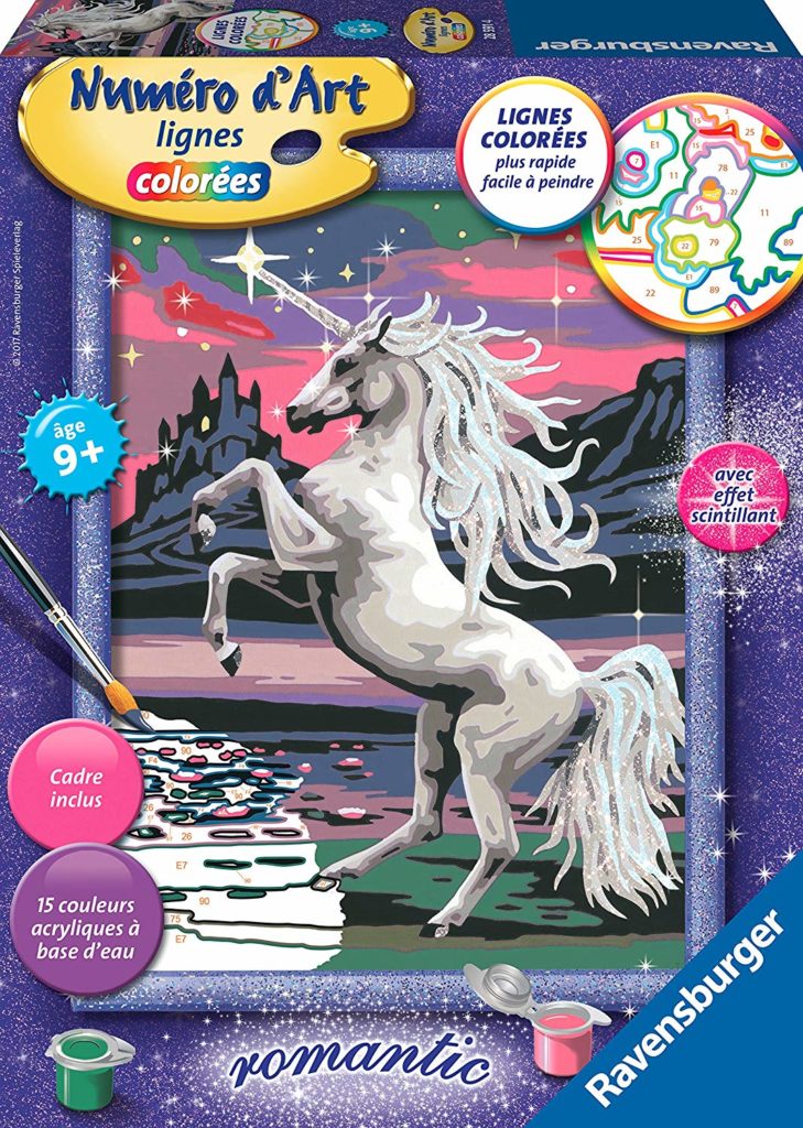 Kit Peinture Licorne Enfant - 12 Aimants Bois à Décorer - Loisir Créatif 3-12 Ans - Cadeau Anniversaire